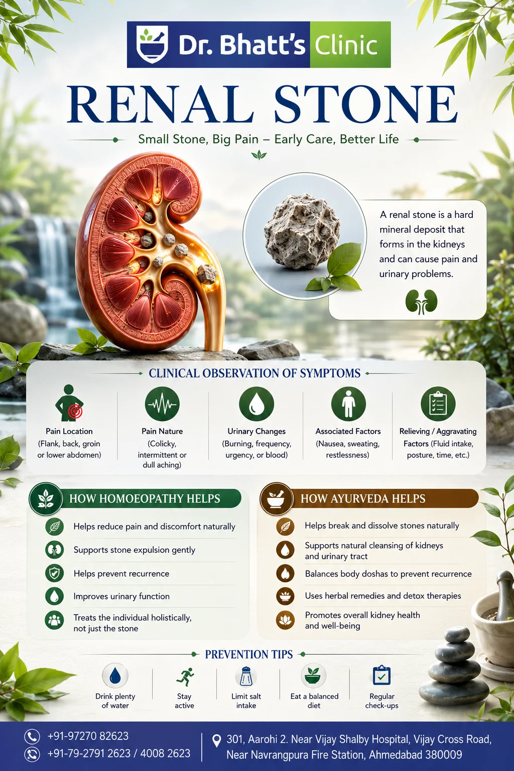 Renal Stone (Kidney Stone): A Holistic Approach through Homoeopathy & Ayurveda