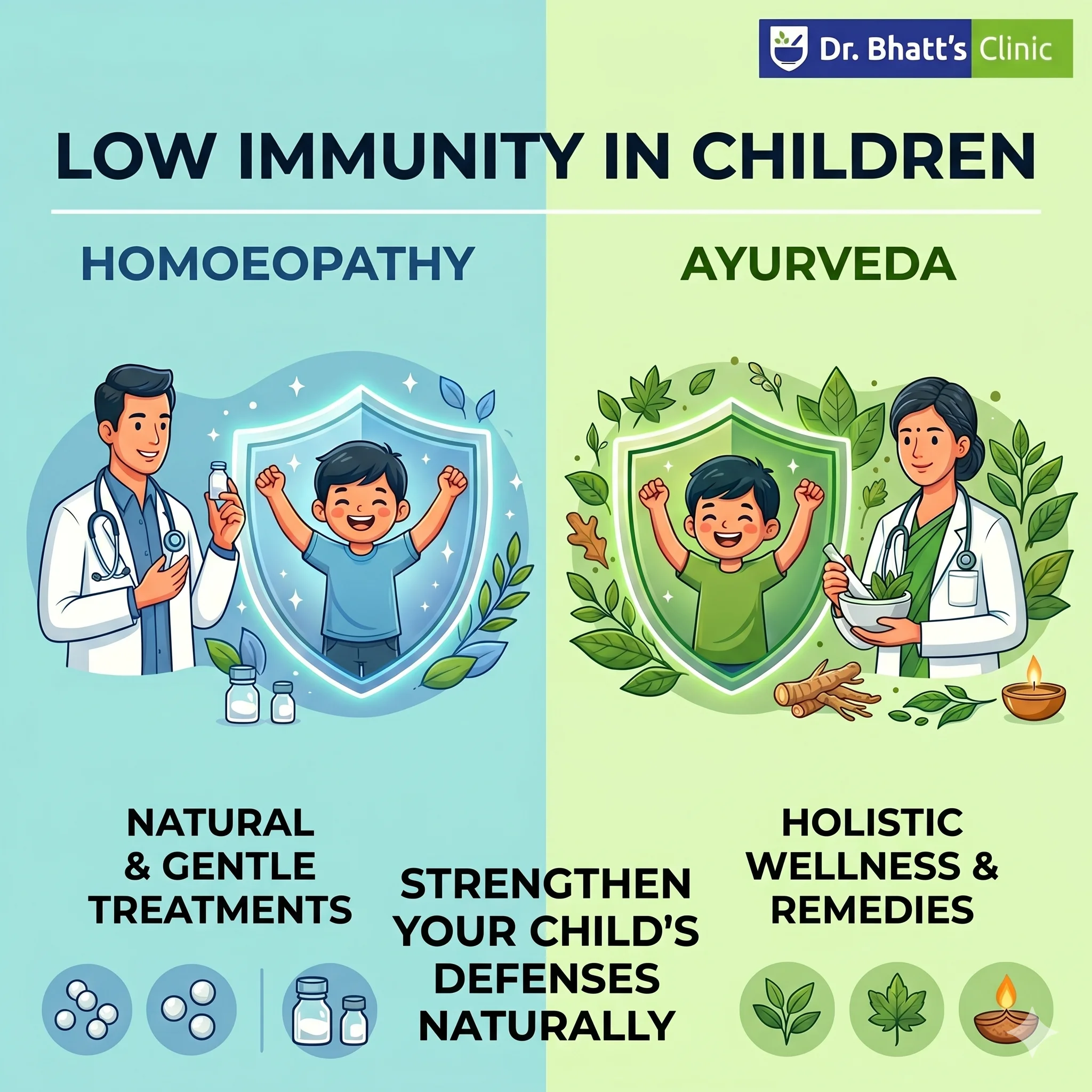 Low Immunity in Children: Causes & Natural Treatment with Homoeopathy and Ayurveda