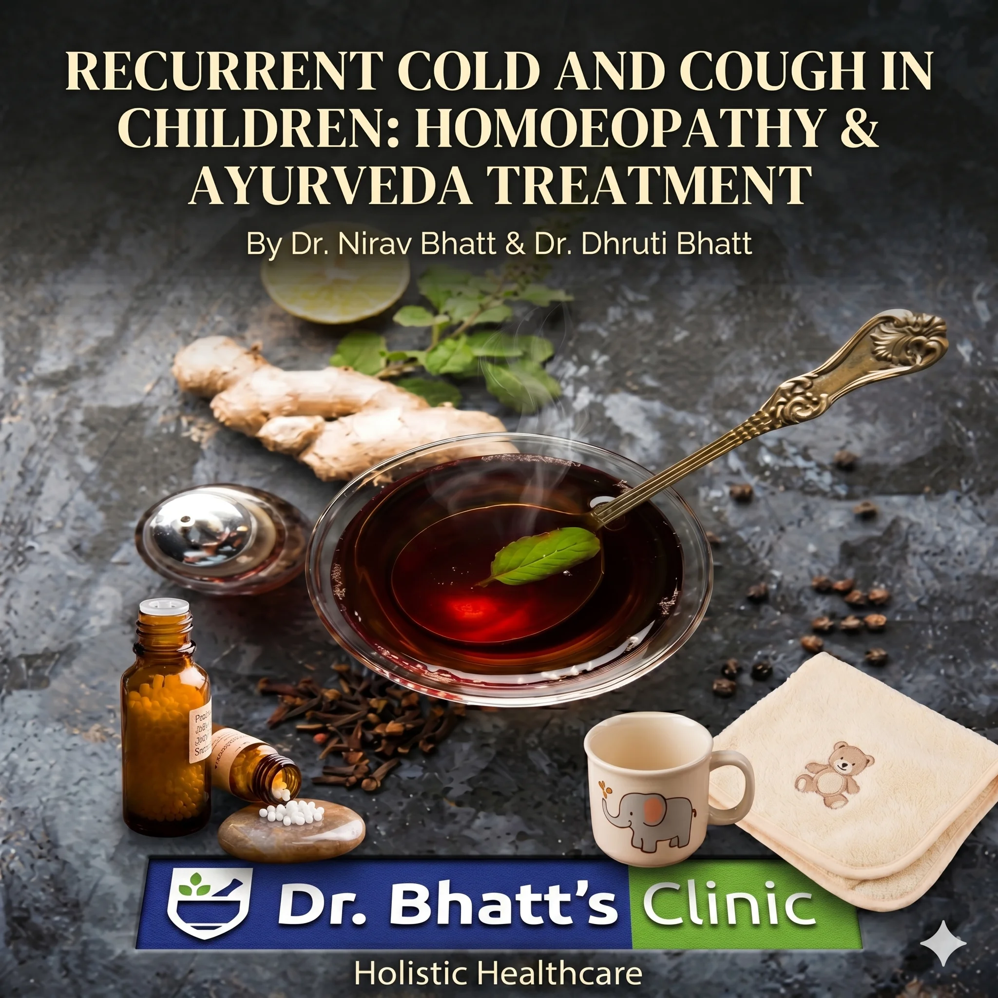Recurrent Cold and Cough in Children: Homoeopathy & Ayurveda Treatment By Dr. Nirav Bhatt & Dr. Dhruti Bhatt Dr Bhatt’s Clinic – Holistic Healthcare