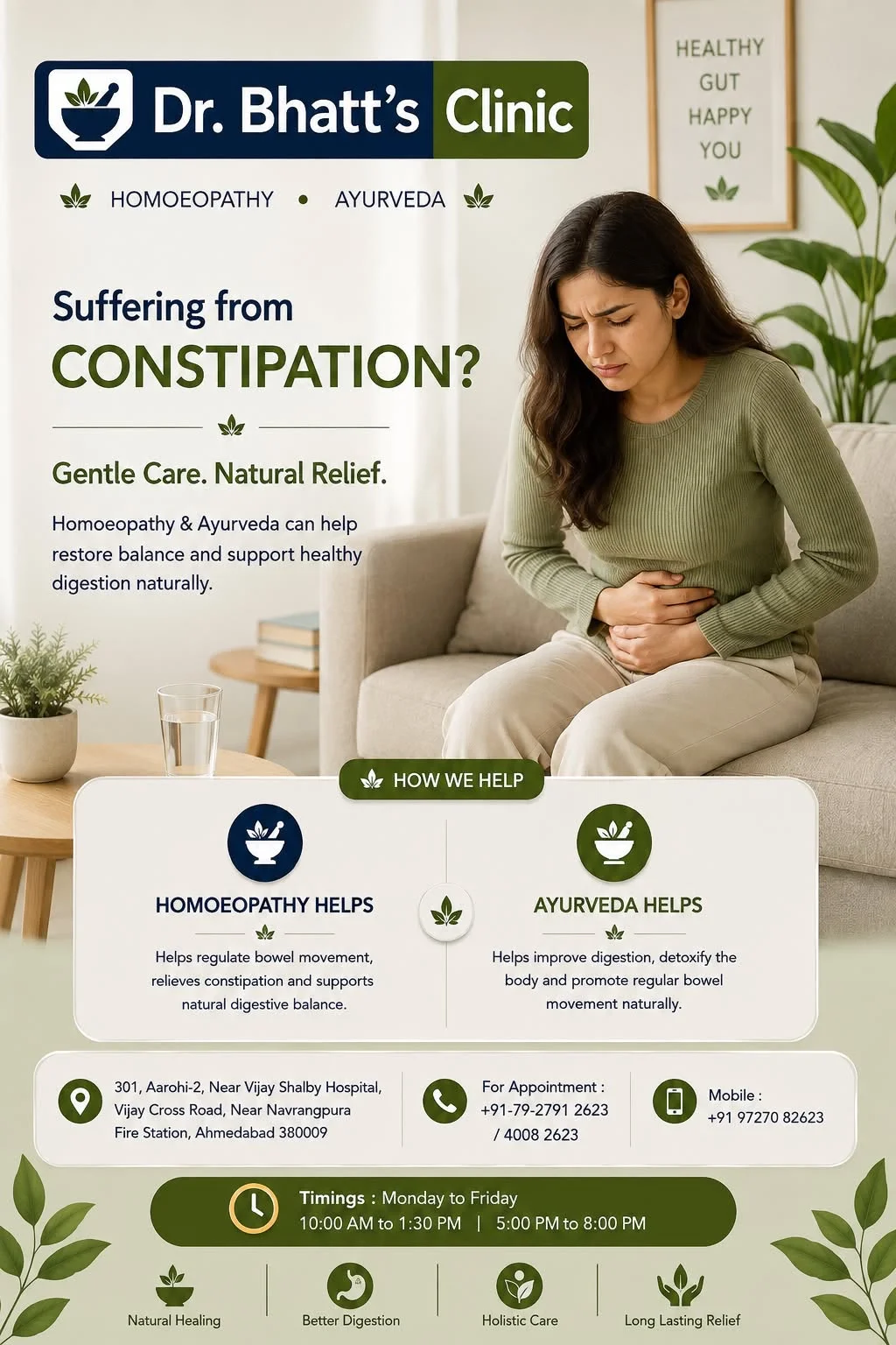 Constipation: Causes, Symptoms, Natural Management & Holistic Care with Homoeopathy and Ayurveda